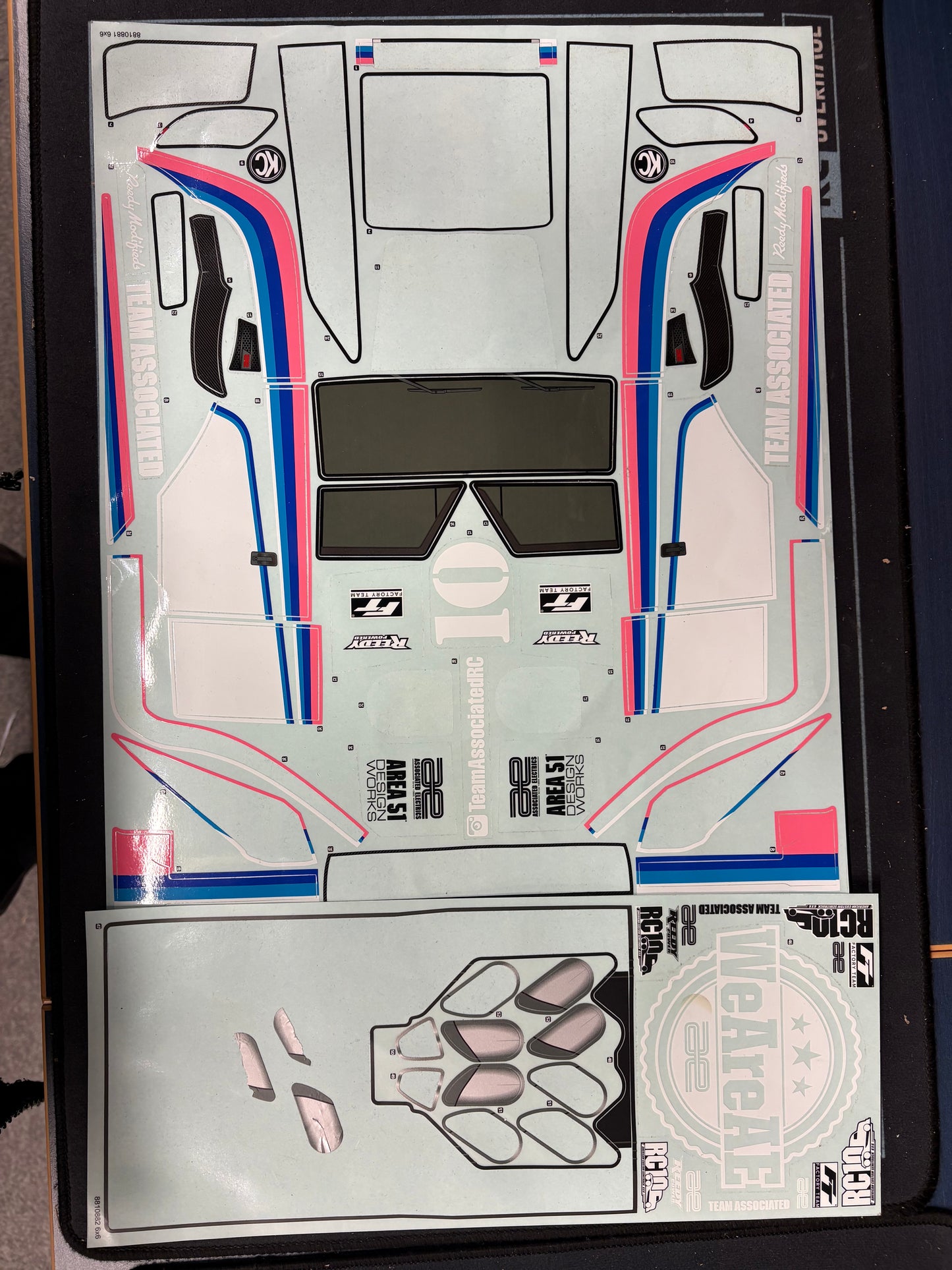 Team Associated - RC10 6x6 Hauler Partial stickers