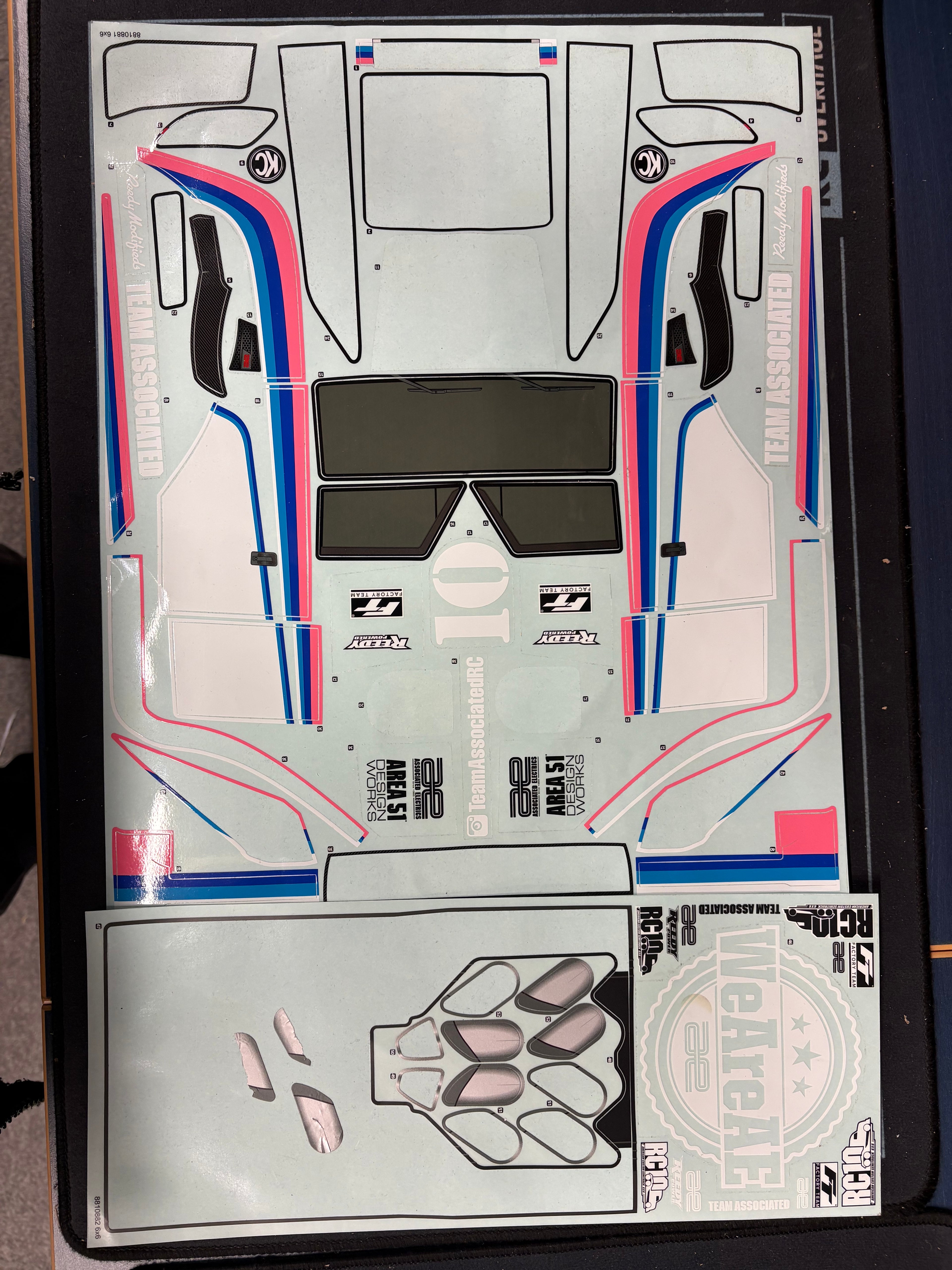 Team Associated - RC10 6x6 Hauler Partial stickers