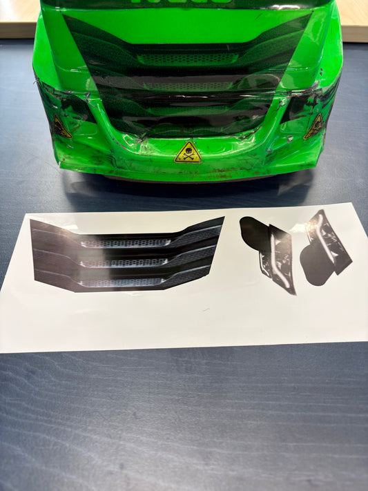 Tamiya 1/14 Euro Truck Body Stickers - Iveco Grill & Lights
