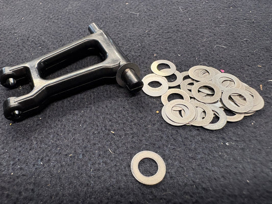 Steel Shims (10pcs) - 5mm (bore) x 9mm (diameter) - Shim Thickness: 0.1mm (Fits Tamiya TT01E & TT02)