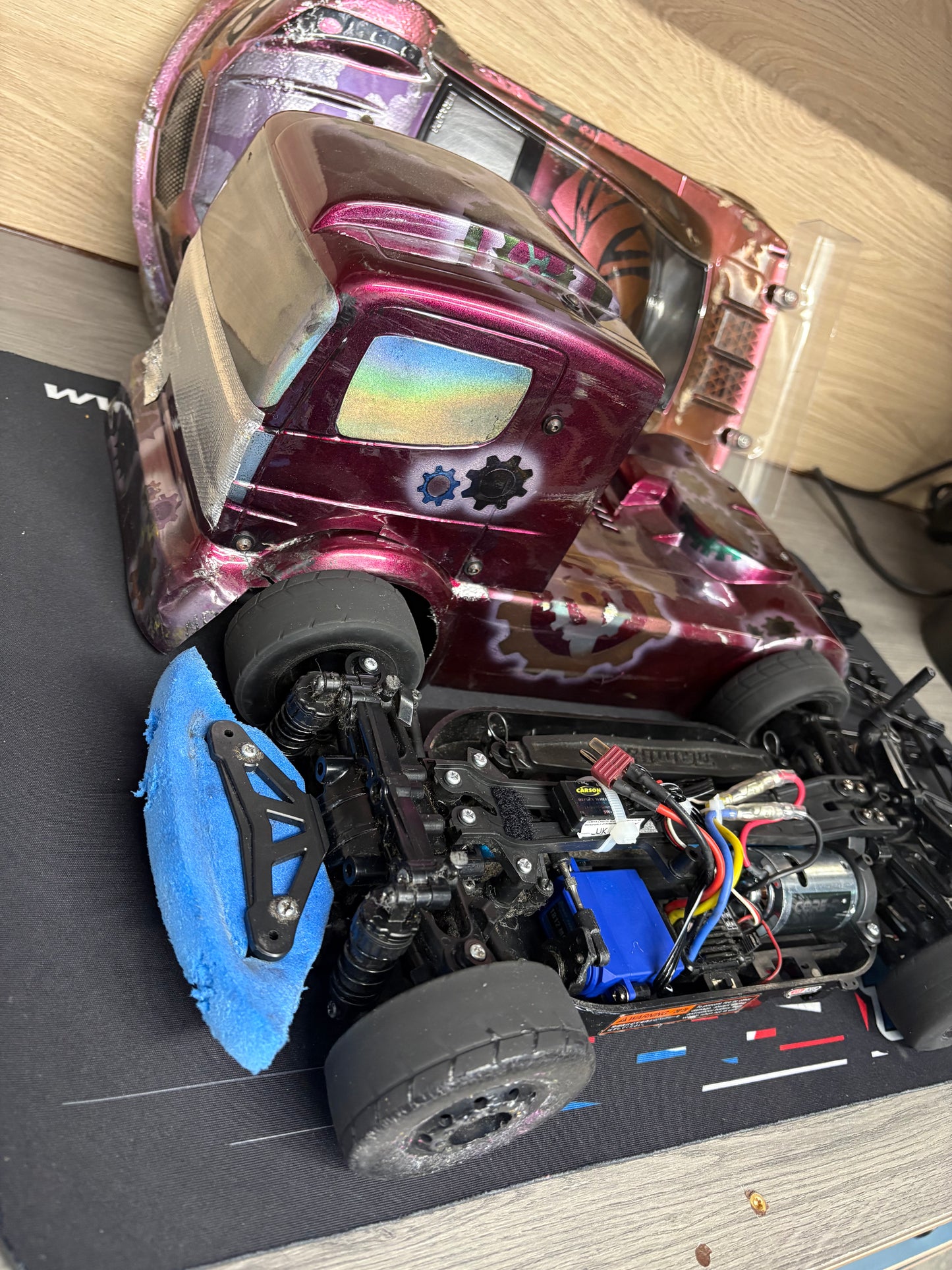 Ex-Hire Car - Used Tamiya TT01E 4wd RC Car - Radio, ESC & Motor included - Needs Battery & Charger to complete (Car & Euo Truck Body included)