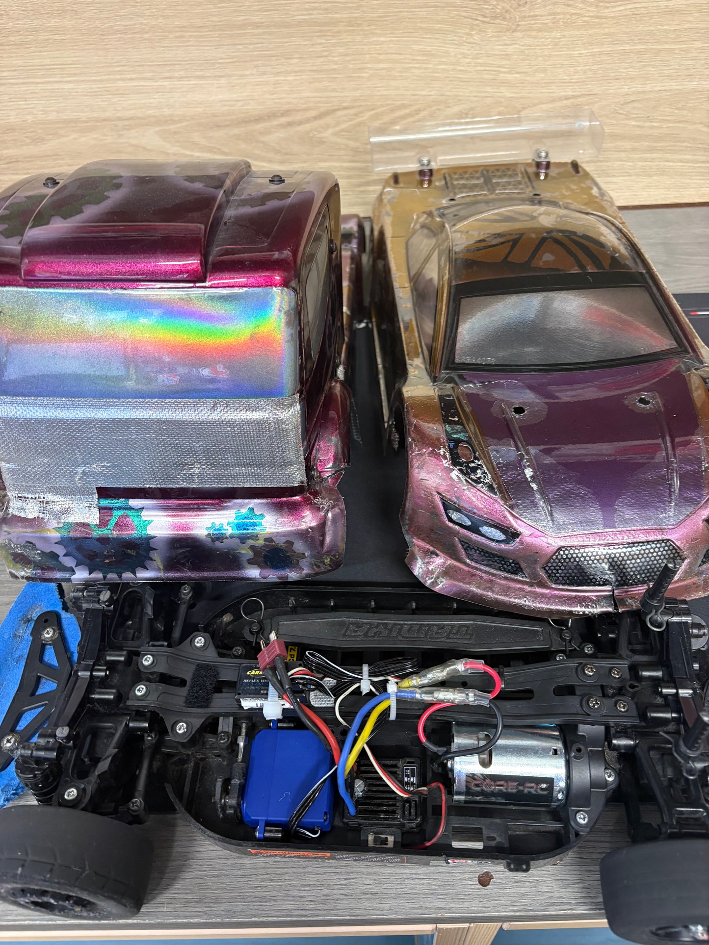 Ex-Hire Car - Used Tamiya TT01E 4wd RC Car - Radio, ESC & Motor included - Needs Battery & Charger to complete (Car & Euo Truck Body included)