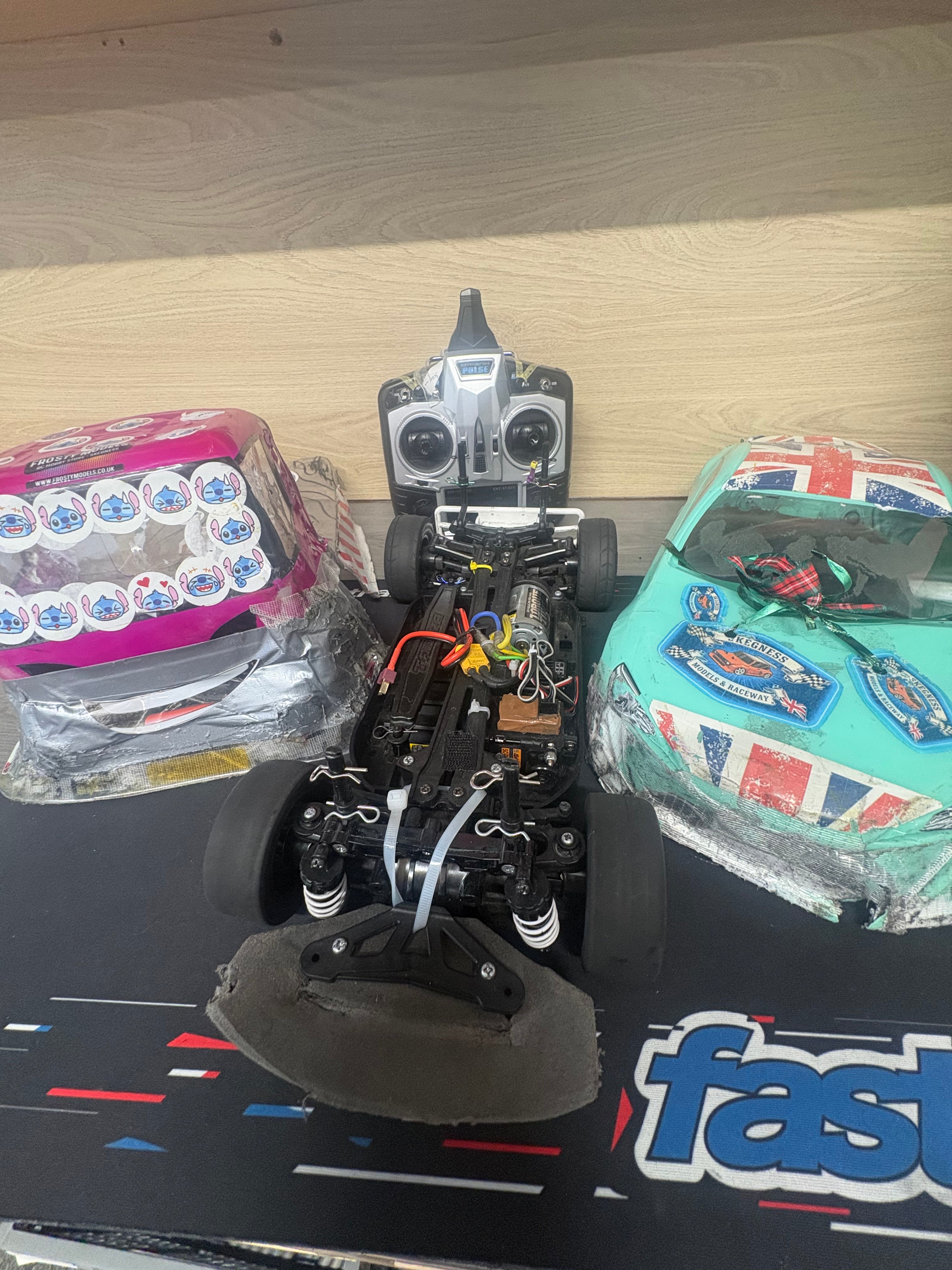 Ex-Hire Car - Used Tamiya TT01E 4wd RC Car - Radio, ESC & Motor included - Needs Battery & Charger to complete (Car & Euo Truck Body included)