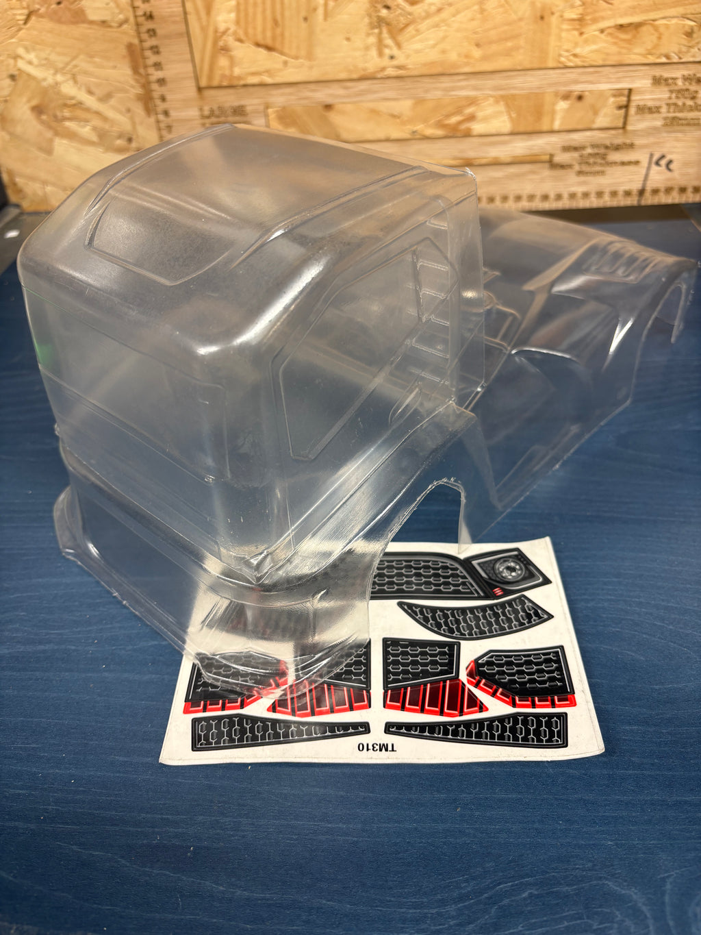 Clear & Cut - EURO TRUCK Body Shell - FITS MTC M-Chassis size (210MM Wheel Base / 160mm Wide) - Clear with Masking (Copy)
