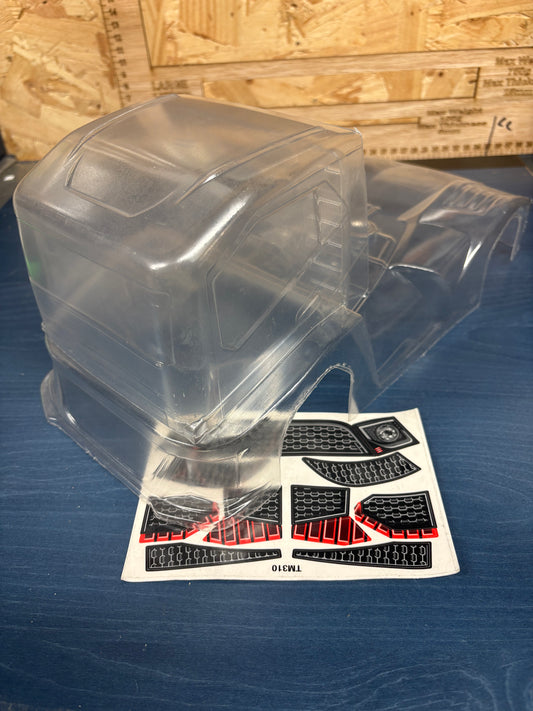 Clear & Cut - EURO TRUCK Body Shell - FITS MTC M-Chassis size (210MM Wheel Base / 160mm Wide) - Clear with Masking (Copy)