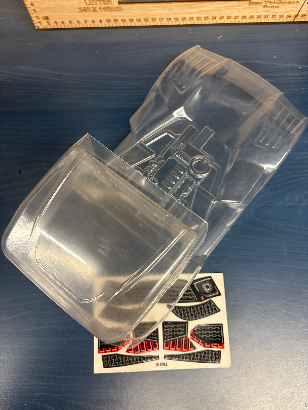 Clear & Cut - EURO TRUCK Body Shell - FITS MTC M-Chassis size (210MM Wheel Base / 160mm Wide) - Clear with Masking (Copy)