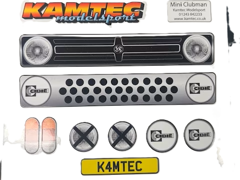 Kamtec - 1/12 MINI Clubman 753 Lexan Body & FREE Stickers - Fits all GT12 Minis Battcave / Kamtec / Mardave / Mini Assassin (CLEAR BODY) (160mm wide by 178mm wheelbase) (Standard Thickness) (No Spoiler)