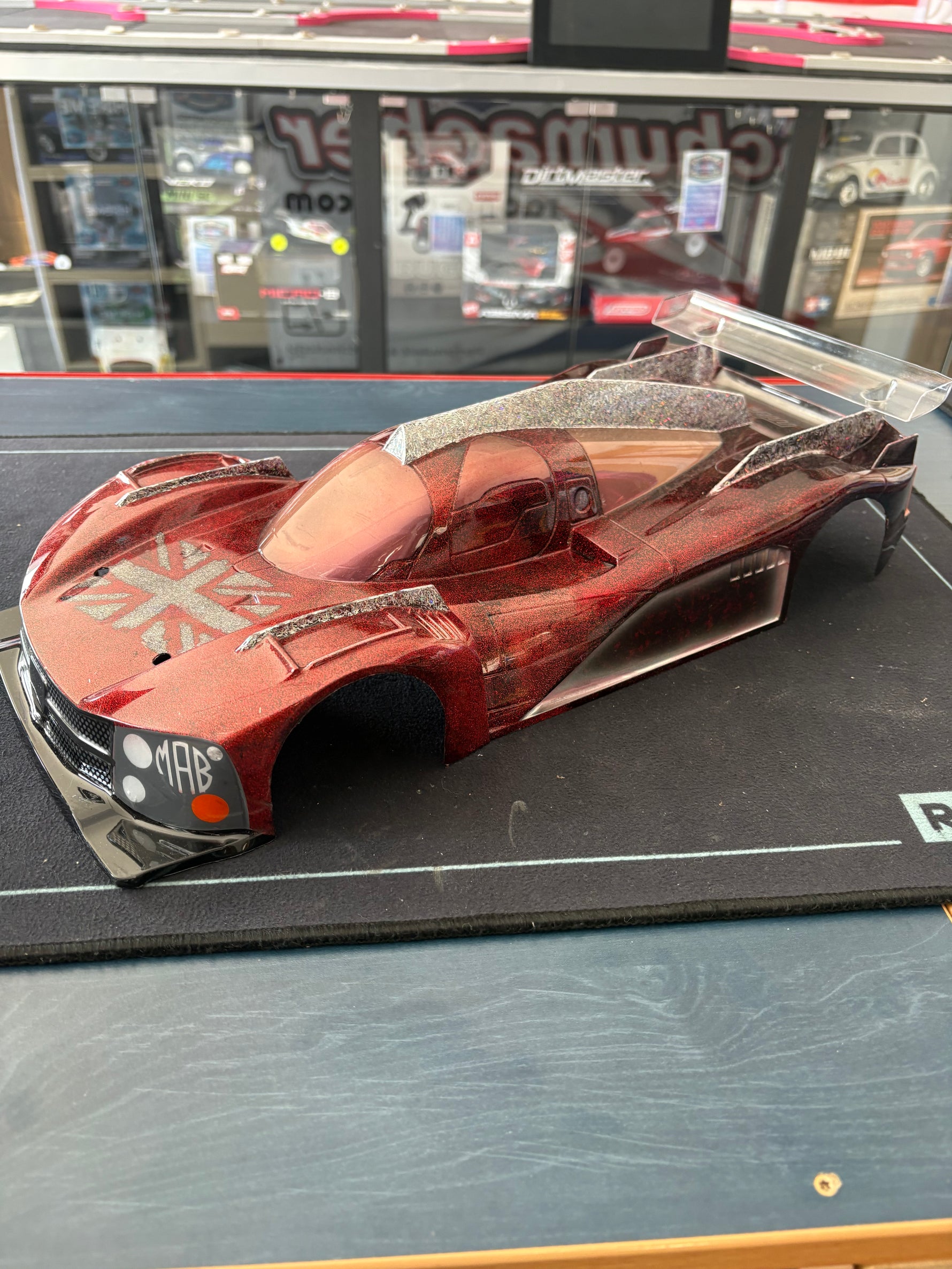 Montech - 1/10 Touring Airbrushed Hyper Car Body Shell - like New! holes mounted from Tamiya TA08 Pro