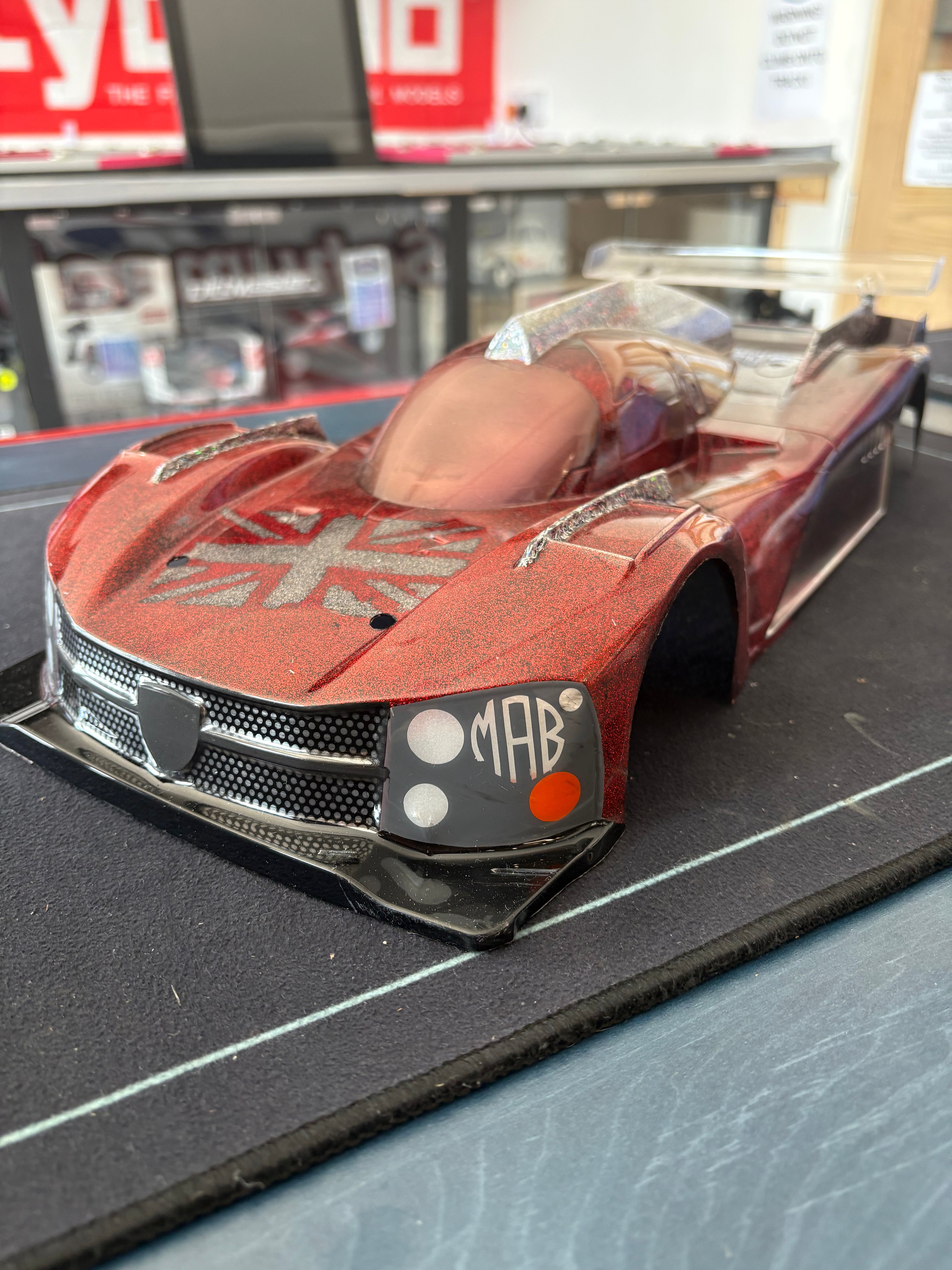 Montech - 1/10 Touring Airbrushed Hyper Car Body Shell - like New! holes mounted from Tamiya TA08 Pro