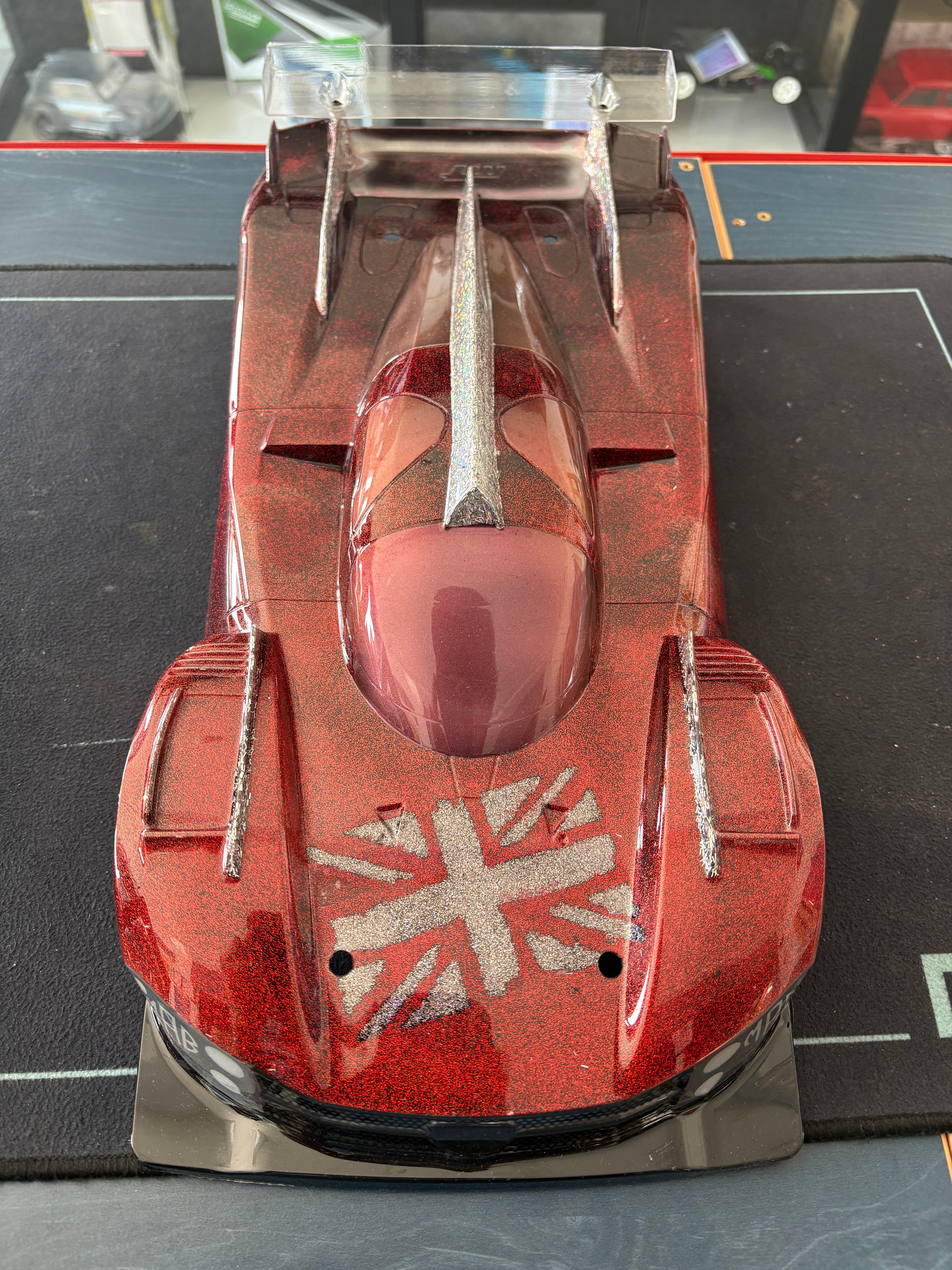 Montech - 1/10 Touring Airbrushed Hyper Car Body Shell - like New! holes mounted from Tamiya TA08 Pro