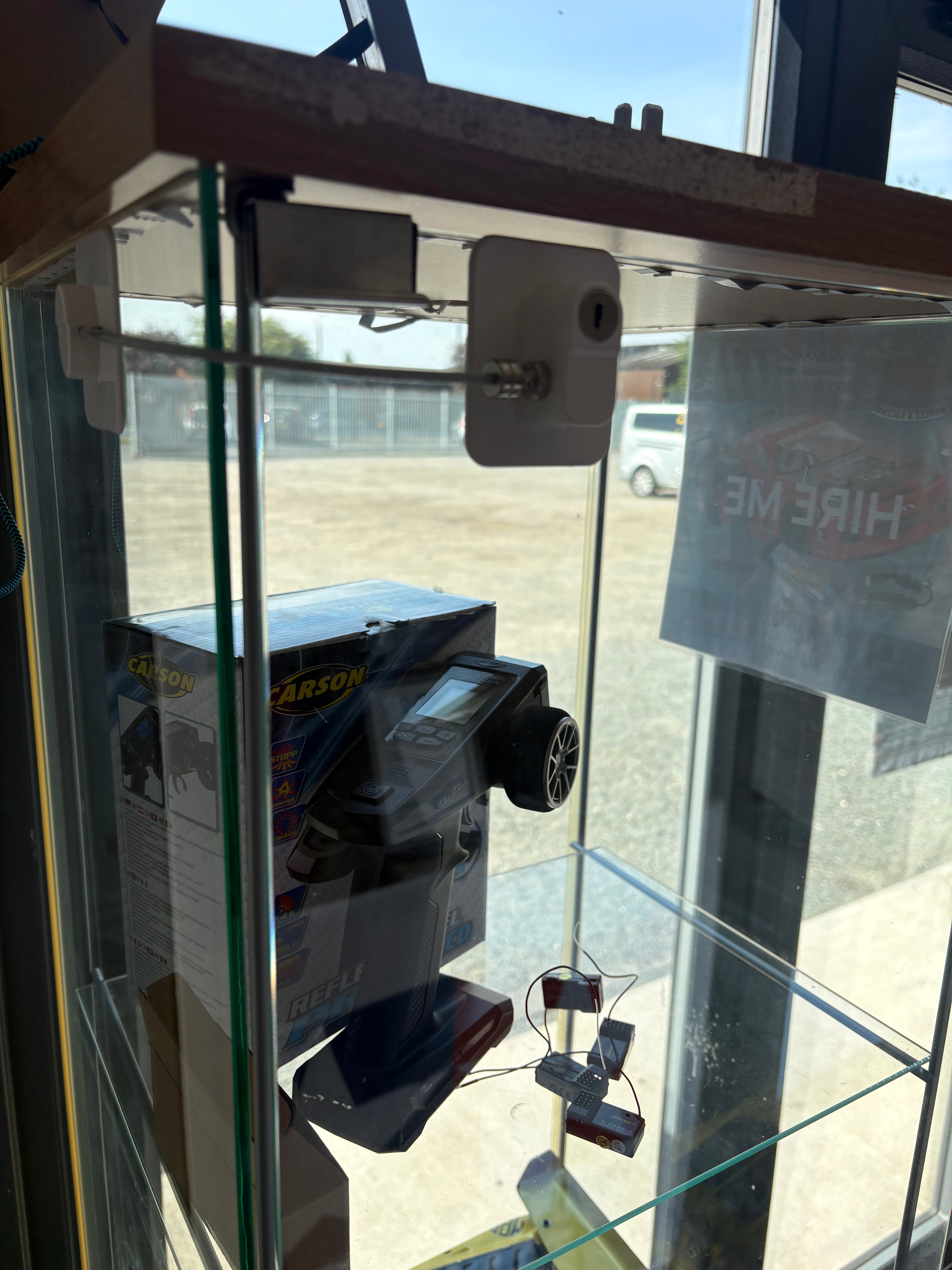 1x Tall Glass display cabinets with lock (H163 x W42 x D36cm) collection only
