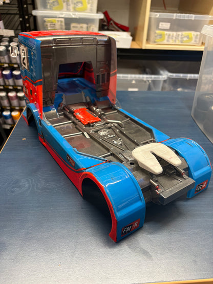 Used Race Body - RC Body - 1/10 190mm Man TGS for Tamiya 1/14 TT01E Euro Trucks (good condition and includes lights)
