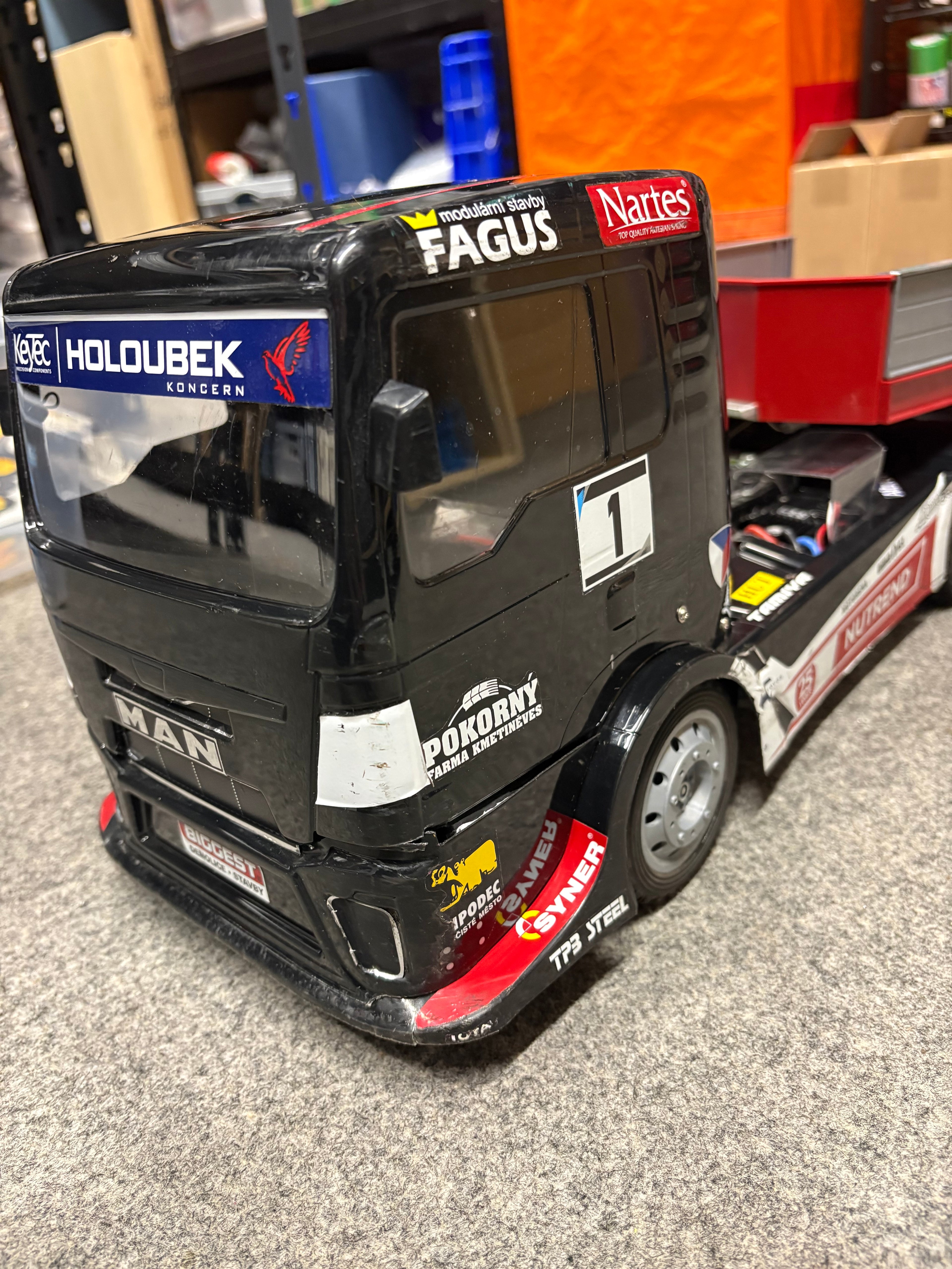 (Custom Made) Tamiya CC-02 4WD Solid Beam 1/14 Race Truck Replica & Trailer (Lipo, Esc, Motor, Servo & Radio included - Justadd charger)