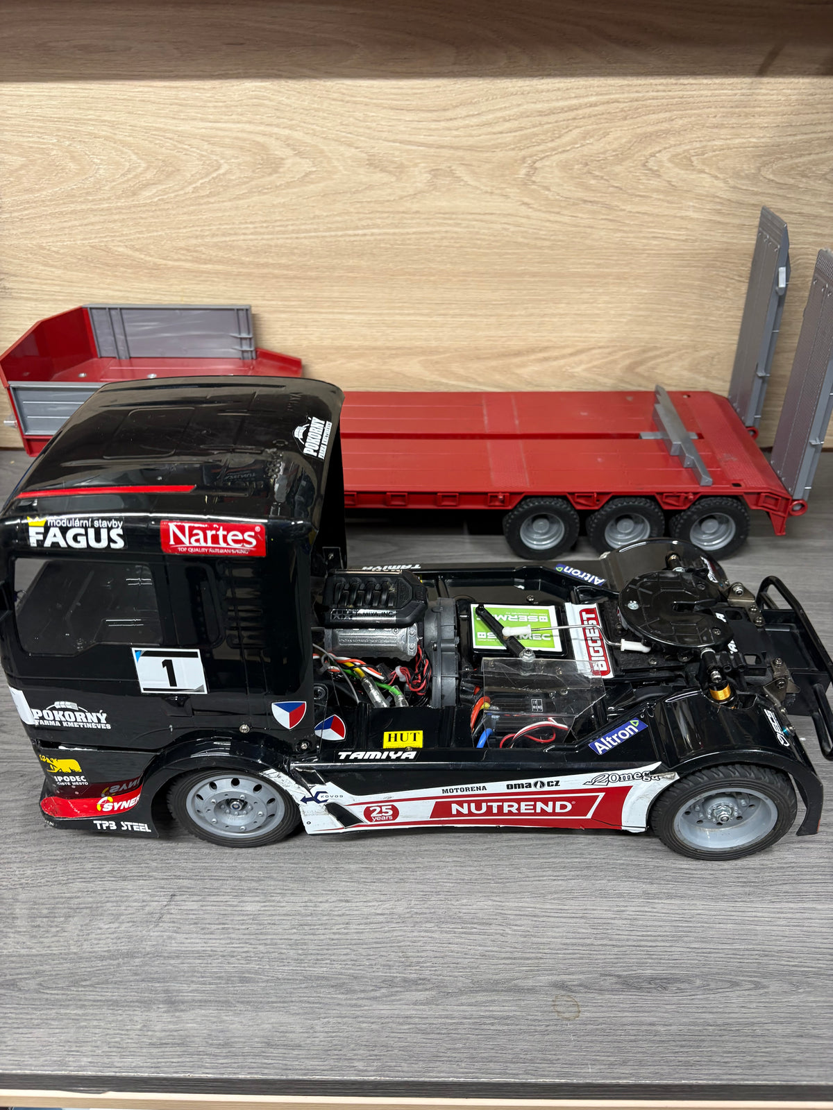 (Custom Made) Tamiya CC-02 4WD Solid Beam 1/14 Race Truck Replica & Trailer (Lipo, Esc, Motor, Servo & Radio included - Justadd charger)