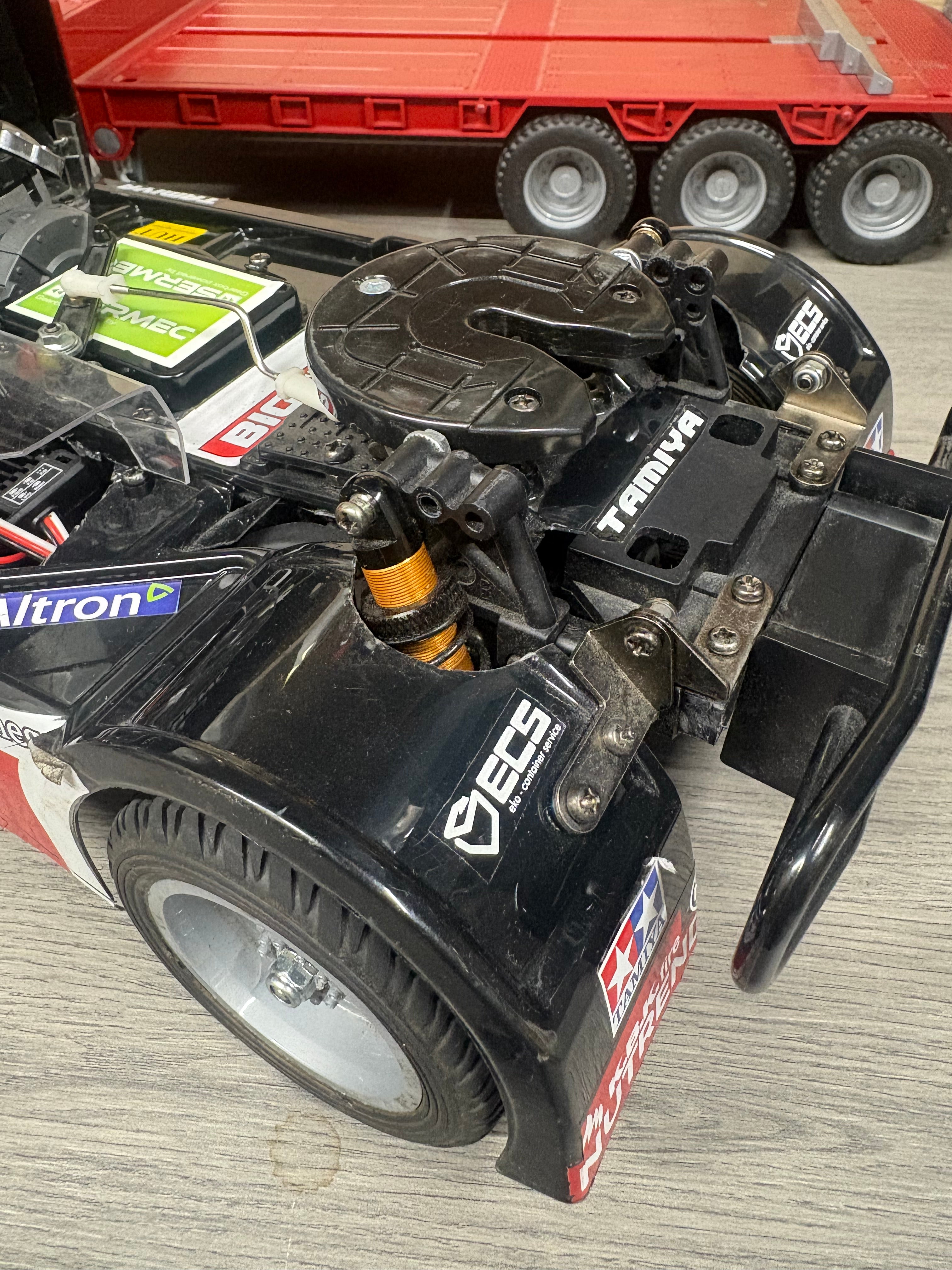 (Custom Made) Tamiya CC-02 4WD Solid Beam 1/14 Race Truck Replica & Trailer (Lipo, Esc, Motor, Servo & Radio included - Justadd charger)