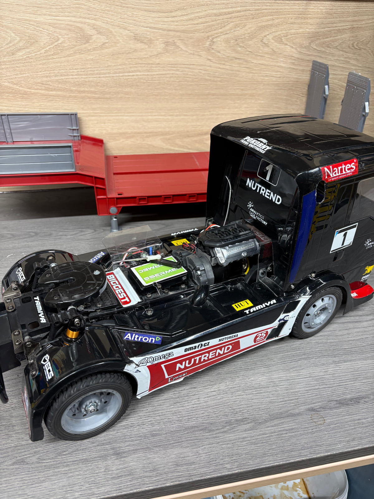 (Custom Made) Tamiya CC-02 4WD Solid Beam 1/14 Race Truck Replica & Trailer (Lipo, Esc, Motor, Servo & Radio included - Justadd charger)