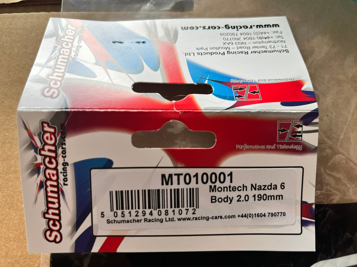 MONTECH MAZDA 2.0 (PRE PAINTED AQUA BLUE) - RC CAR BODY 1/10 TC STD ETS 190MM - MT010001