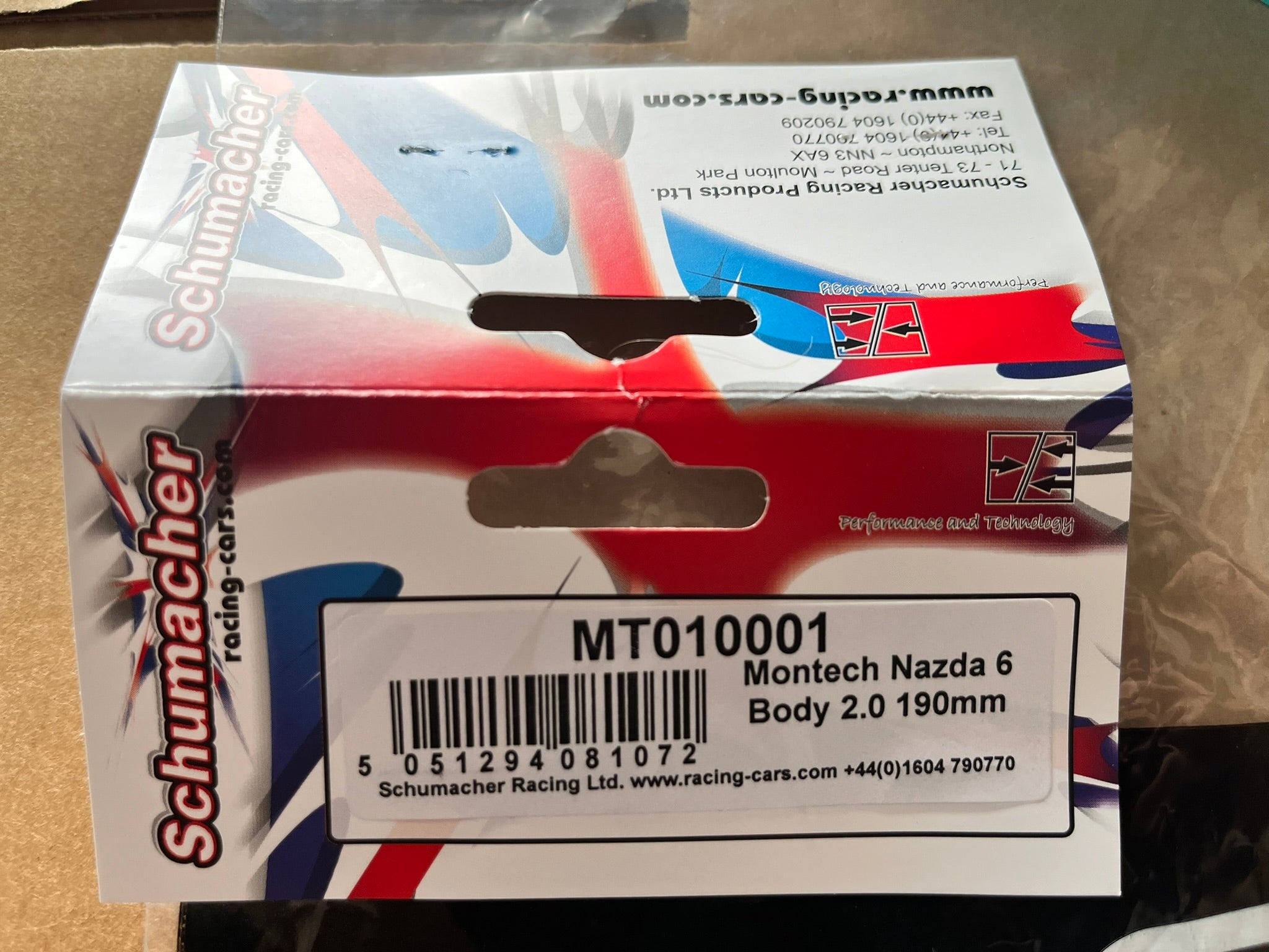 MONTECH MAZDA 2.0 (PRE PAINTED AQUA BLUE) - RC CAR BODY 1/10 TC STD ETS 190MM - MT010001