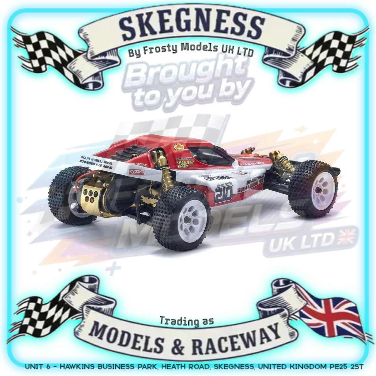 KYOSHO - RC Buggy Turbo Optima 4WD 1/10 Kit *Legendary Series* - K.30619 (Requires all electrics)