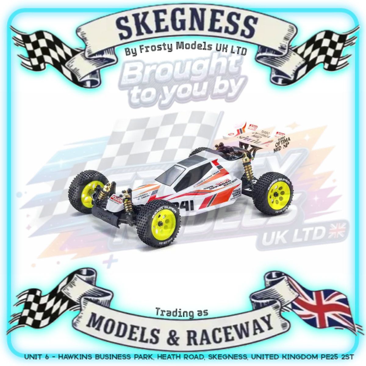 KYOSHO - RC Buggy Kit Turbo Optima Mid Special 4WD 1/10 Le Mans 240 Gold Edition - K.30623LM (Includes Motor & ESC only)