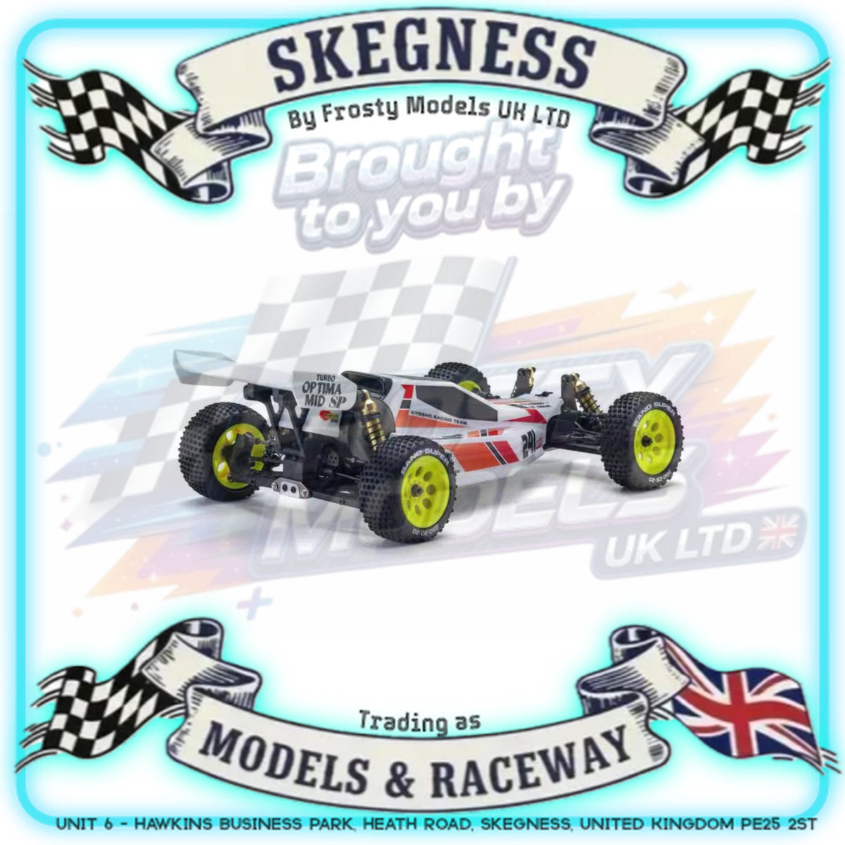 KYOSHO - RC Buggy Kit Turbo Optima Mid Special 4WD 1/10 Le Mans 240 Gold Edition - K.30623LM (Includes Motor & ESC only)
