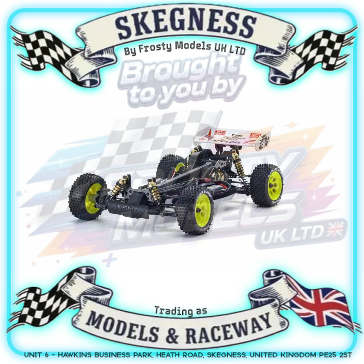KYOSHO - RC Buggy Kit Turbo Optima Mid Special 4WD 1/10 Le Mans 240 Gold Edition - K.30623LM (Includes Motor & ESC only)