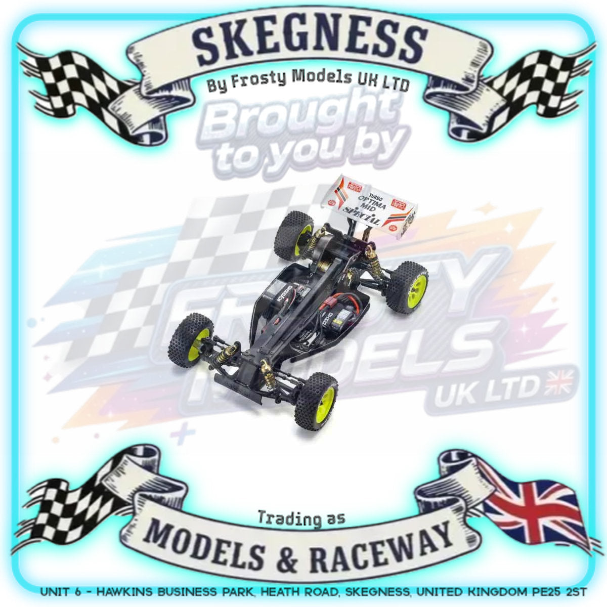 KYOSHO - RC Buggy Kit Turbo Optima Mid Special 4WD 1/10 Le Mans 240 Gold Edition - K.30623LM (Includes Motor & ESC only)