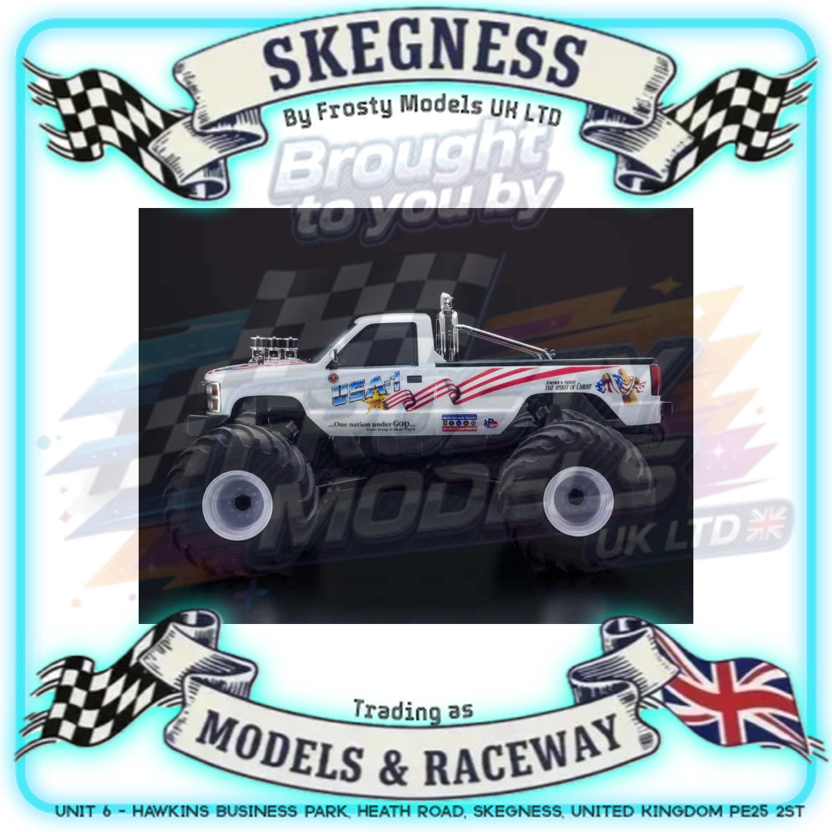 KYOSHO - RC USA-1 VE 1/8 4WD Readyset EP Monster Truck (Torx8-Brainz8 ESC) - K.34257D (Just add Battery & Charger)