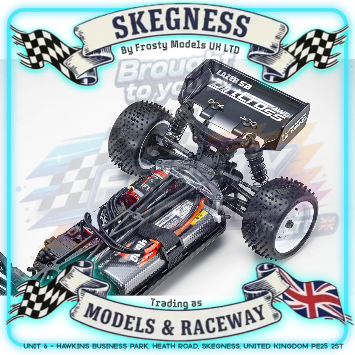 KYOSHO - RC Buggy Lazer SB DirtCross 4WD 1/10 EP Kit - K.34321B (Requires all electrics)