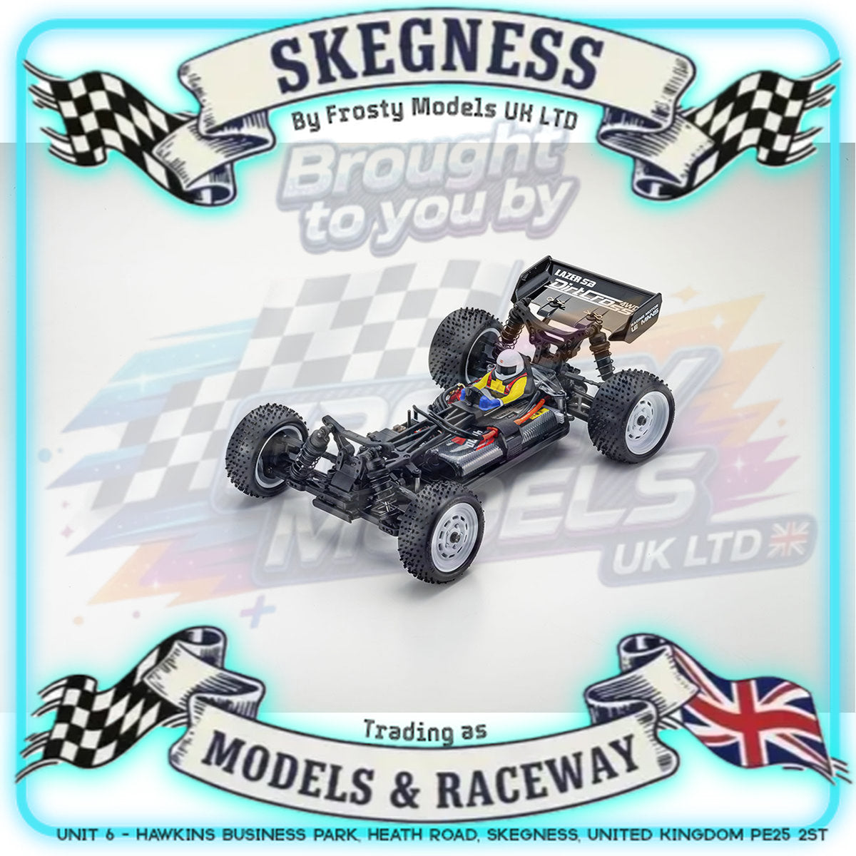 KYOSHO - RC Buggy Lazer SB DirtCross 4WD 1/10 EP Kit - K.34321B (Requires all electrics)