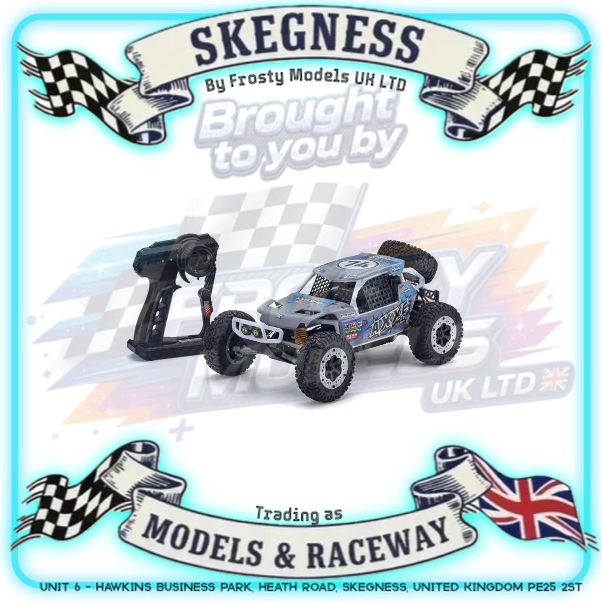 KYOSHO - RC Buggy RTR EZ Series Axxe 2.0 1/10 Readyset Type.2 Blue - K.34406T2B (Just add Battery & Charger)