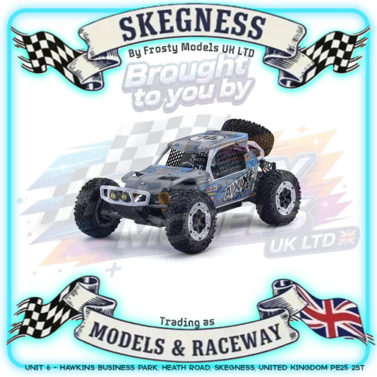 KYOSHO - RC Buggy RTR EZ Series Axxe 2.0 1/10 Readyset Type.2 Blue - K.34406T2B (Just add Battery & Charger)
