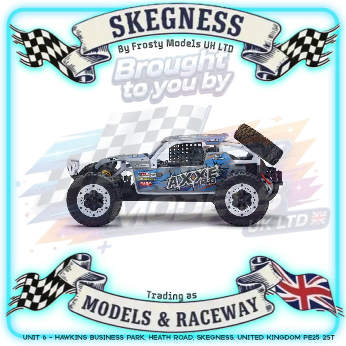 KYOSHO - RC Buggy RTR EZ Series Axxe 2.0 1/10 Readyset Type.2 Blue - K.34406T2B (Just add Battery & Charger)