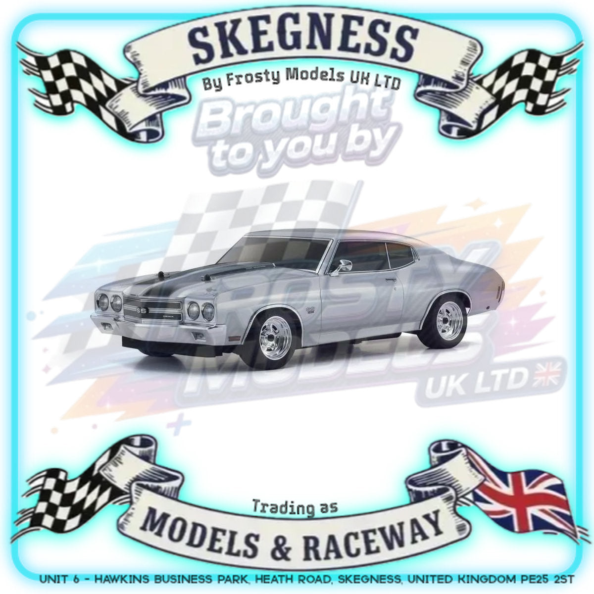 KYOSHO - RC Car Fazer FZ02 (L) Chevy Chevelle SS454 1970 Silver1/10 RTR Readyset - K.34416T1C (Just add Battery & Charger)