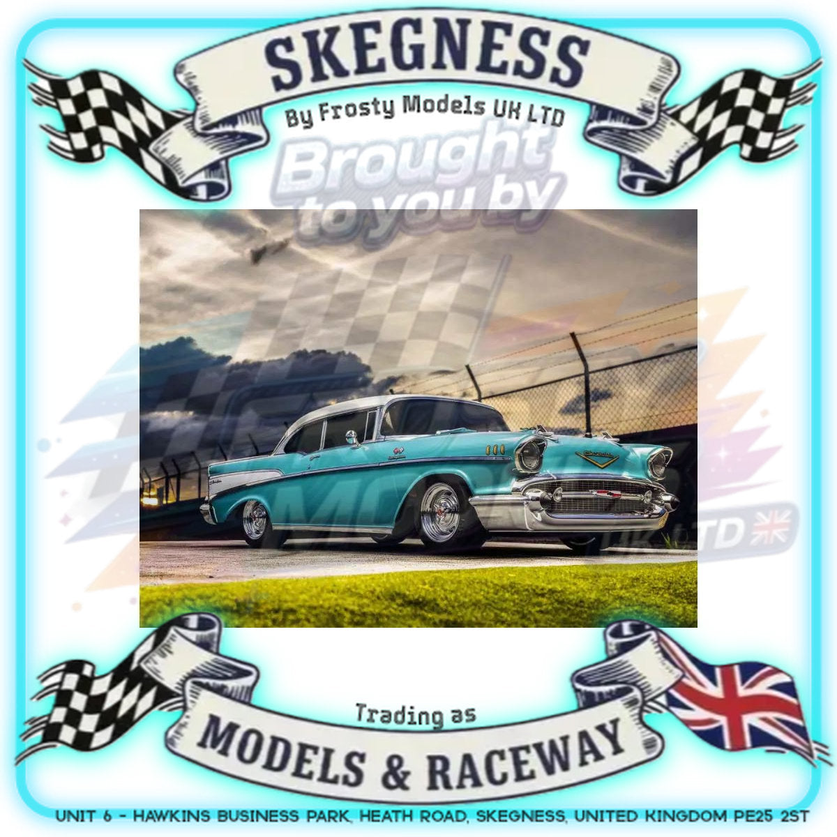 KYOSHO - RC Car Fazer FZ02 (L) Chevy BelAir Coupe 1957 Turquoise 1/10 RTR Readyset - K.34433T1B (Just add Battery & Charger)