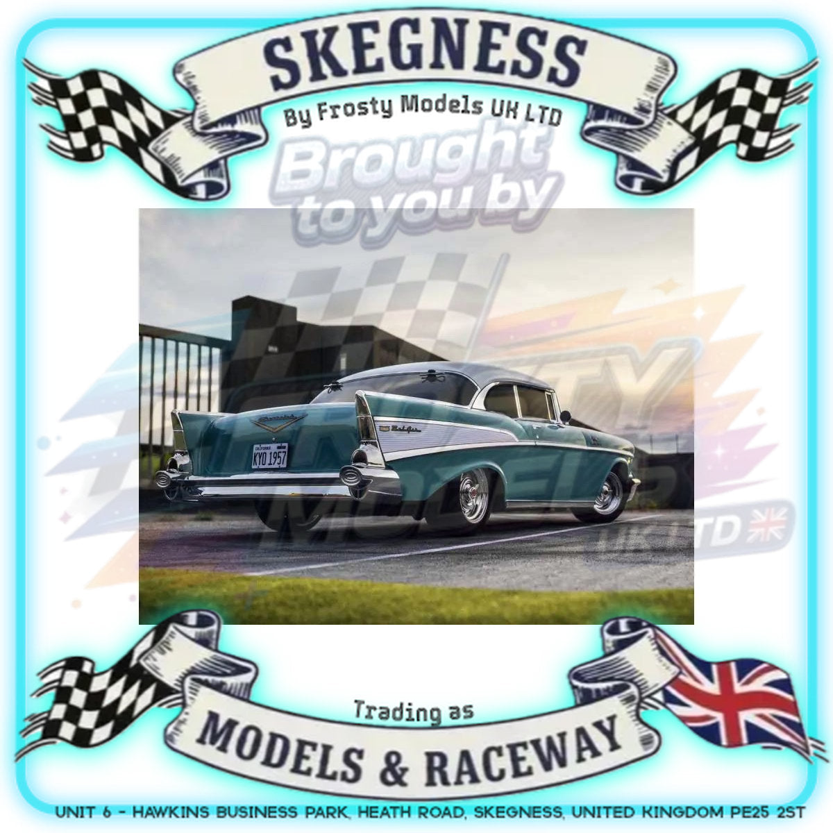 KYOSHO - RC Car Fazer FZ02 (L) Chevy BelAir Coupe 1957 Turquoise 1/10 RTR Readyset - K.34433T1B (Just add Battery & Charger)