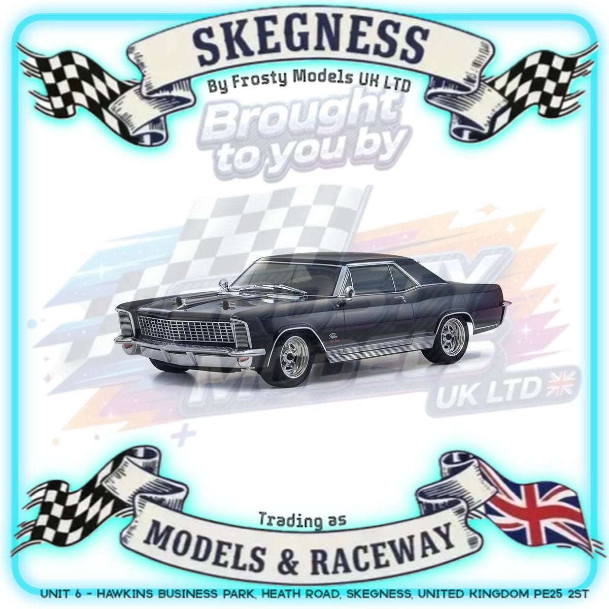 KYOSHO - RC Car Fazer FZ02 (L) Buick Riviera 1965 Regal Black 1/10 RTR Readyset - K.34434T1B (Just add Battery & Charger)