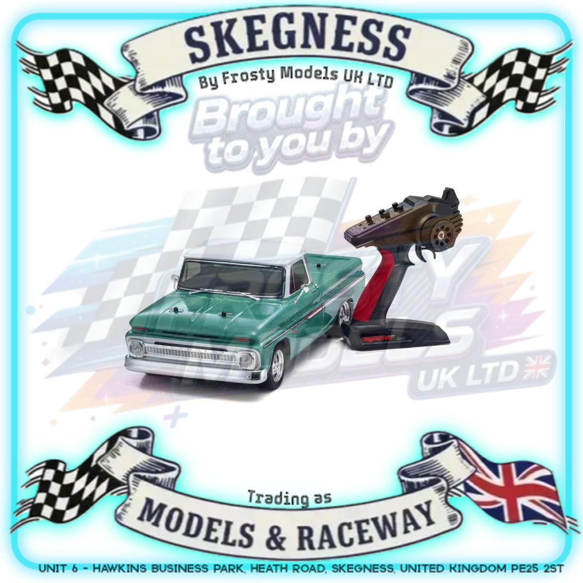 KYOSHO - RC Car Fazer FZ02 (L) Chevy C10 Fleetside Pickup 1966 1/10 RTR Readyset - K.34435T1B (Just add Battery & Charger)