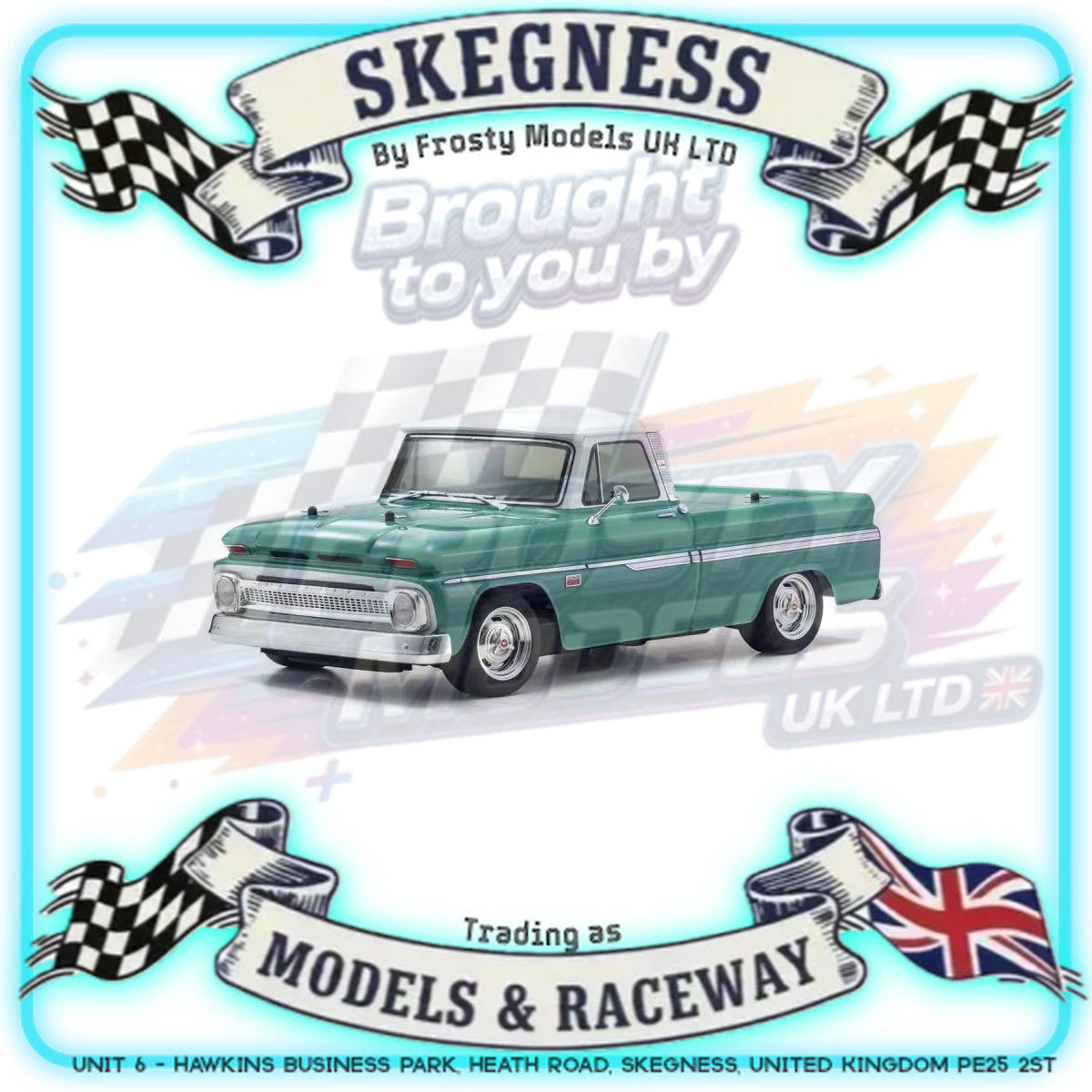 KYOSHO - RC Car Fazer FZ02 (L) Chevy C10 Fleetside Pickup 1966 1/10 RTR Readyset - K.34435T1B (Just add Battery & Charger)