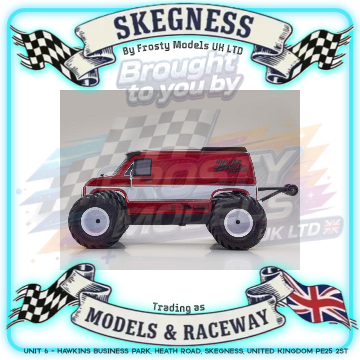 KYOSHO - RC RTR Monster Truck Fazer FZ02-L MadVan VE 4WD 1/10 Readyset T1 Rouge - 34491T1C - K.34491T1B (Just add Battery & Charger)