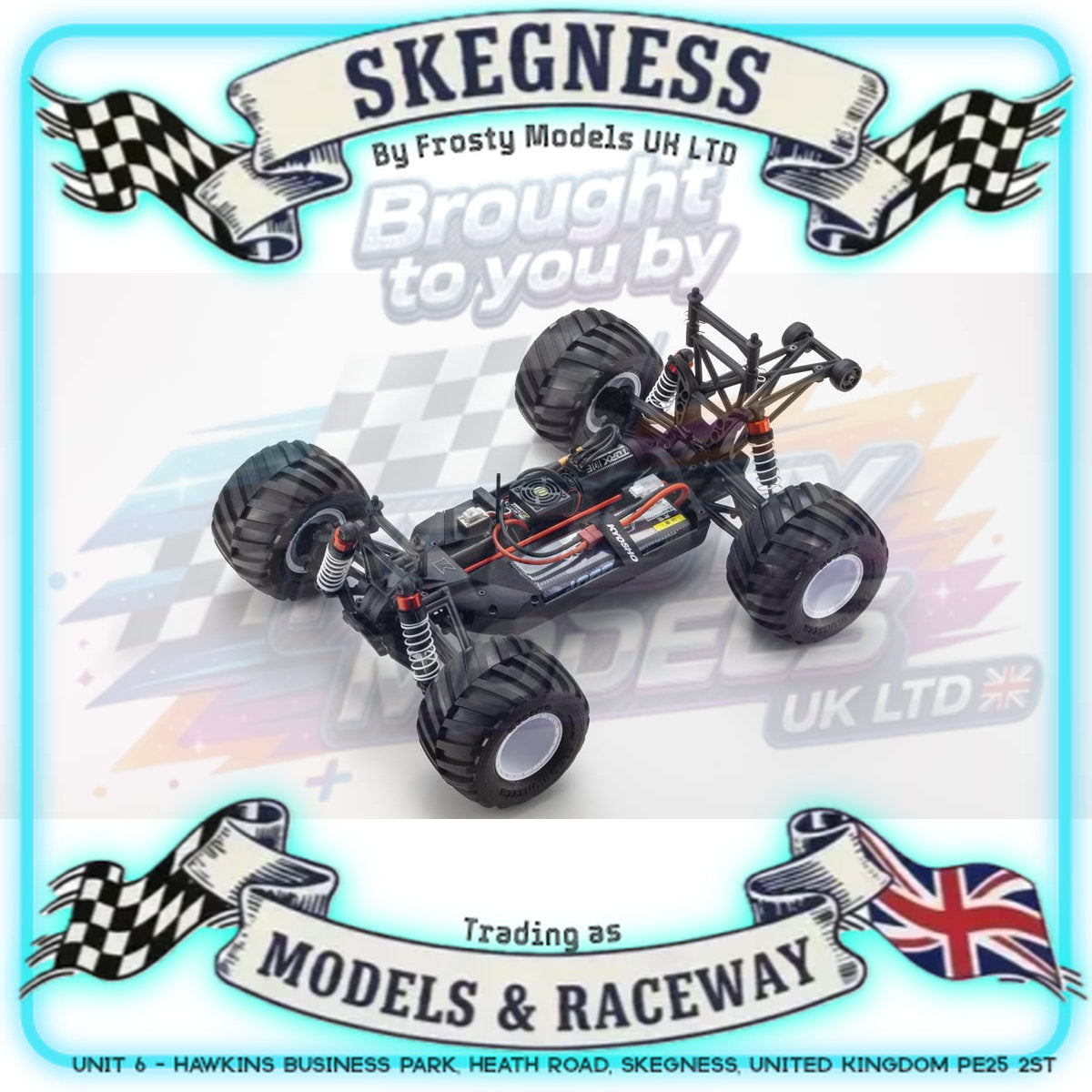 KYOSHO - RC RTR Monster Truck Fazer FZ02-L MadVan VE 4WD 1/10 Readyset T1 Rouge - 34491T1C - K.34491T1B (Just add Battery & Charger)