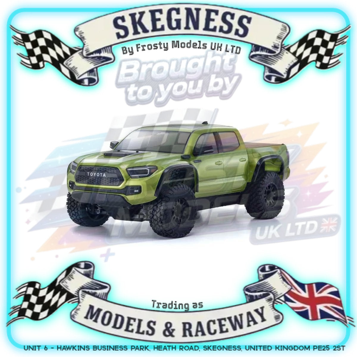 KYOSHO - RC KB10L Toyota Monster Truck Tacoma TRD Pro Elec Lime VE 3S 4WD 1/10 Readyset - K.34703T2B (Just add Battery & Charger)
