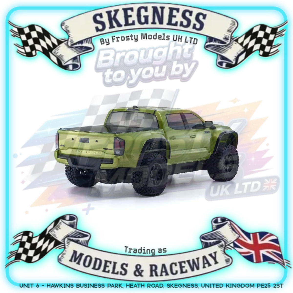 KYOSHO - RC KB10L Toyota Monster Truck Tacoma TRD Pro Elec Lime VE 3S 4WD 1/10 Readyset - K.34703T2B (Just add Battery & Charger)