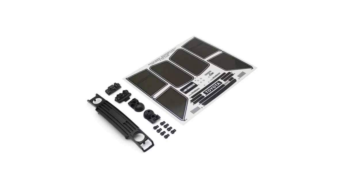 Kyosho - KC10 Toyota Land-Cruiser 60 Body Type 1 Black Grille Set - K.CLB001-01BK BODYSHELL & DECO