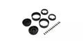 Kyosho - KC10 Bead-lock 1.9 inches Dish Black Wheels (2) - K.CLH001BK WHEELS & TYRES