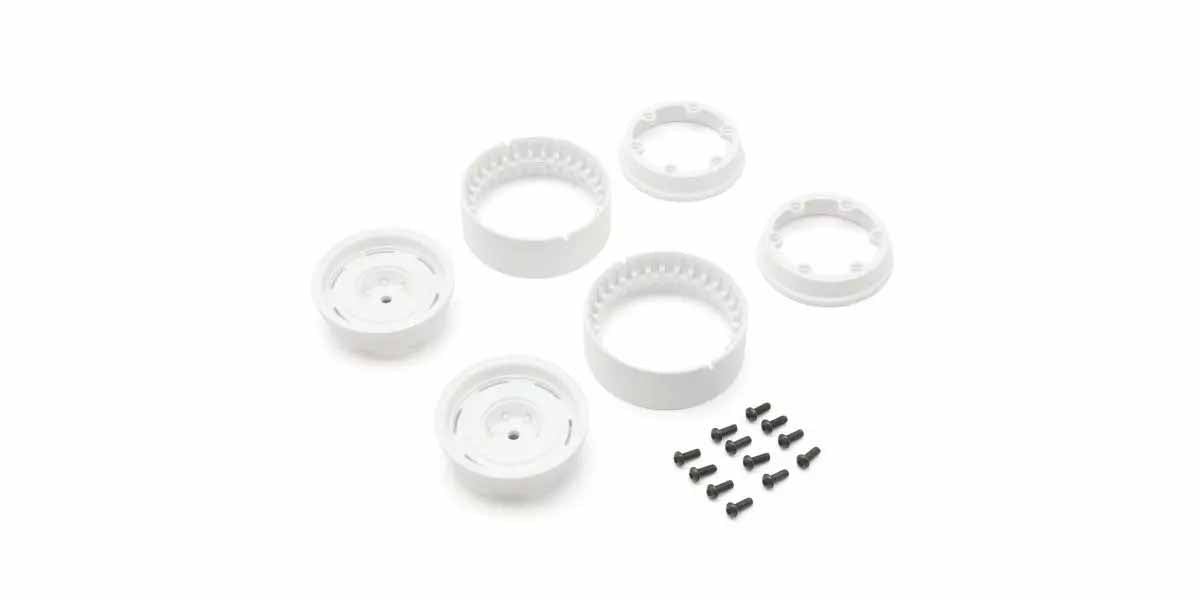 Kyosho - KC10 Bead-lock 1.9 inches Dish White Wheels (2) - K.CLH001WH WHEELS & TYRES