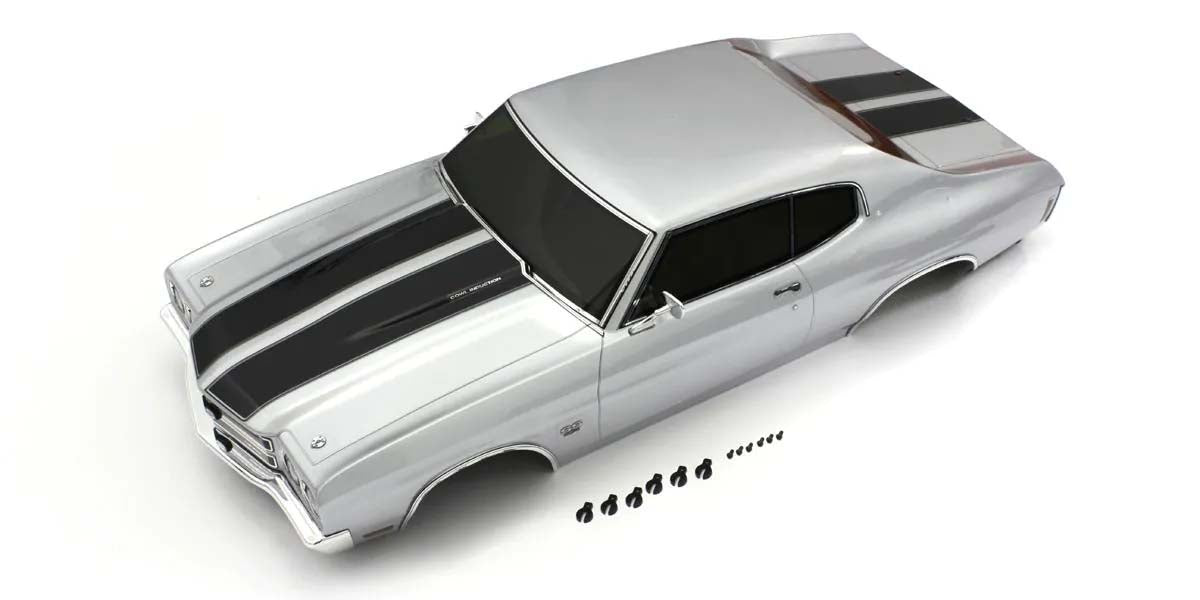 Kyosho - Fazer FZ02 1:10 Chevy Chevelle R SS 454 LS6 Body Set - Silver - K.FAB702SB BODYSHELL & DECO