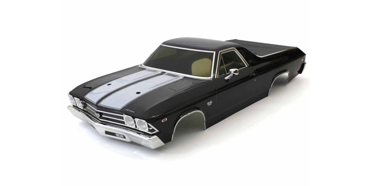 Kyosho - Fazer FZ02 1:10 Chevy El Camino SS396 Body Set - Black - K.FAB705BK BODYSHELL & DECO