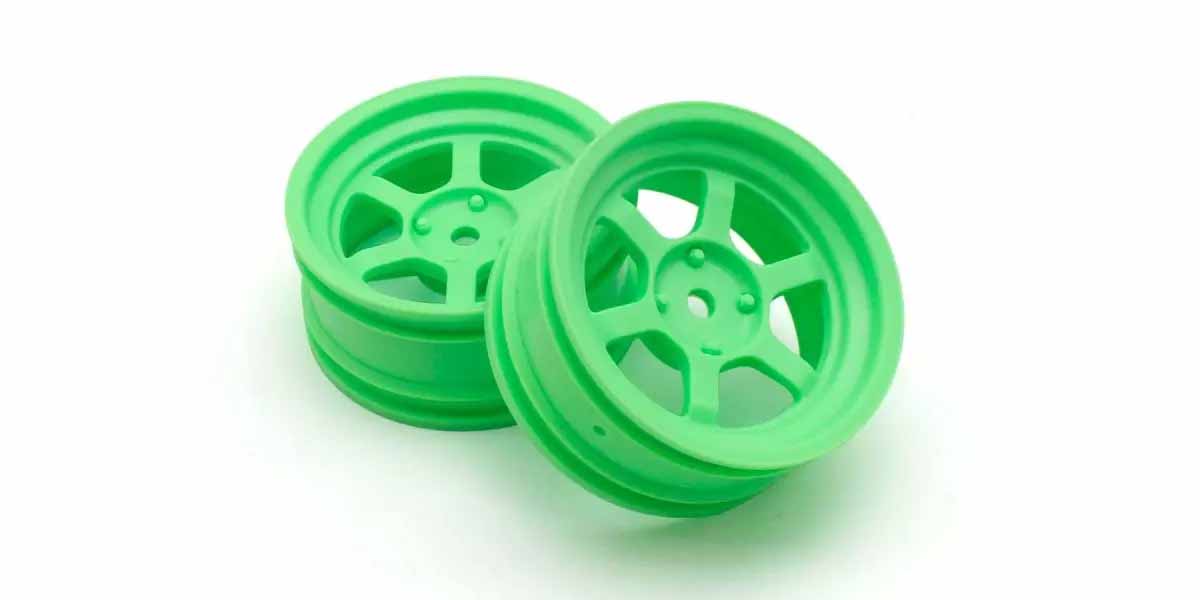 Kyosho - 1:10 Fazer FZD2 Rays TE37V Wheel Offset 5mm (2) Green - K.FAH709KG WHEELS & TYRES