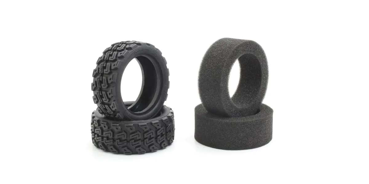 Kyosho - Rally Medium Tires 1:10 Fazer FZ02-R (2) - K.FAT708M WHEELS & TYRES